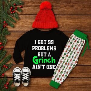 Downtown Krowns × Kavio Toddler 3T “Grinch Vibes” Tee  Small-Shop Streetwear